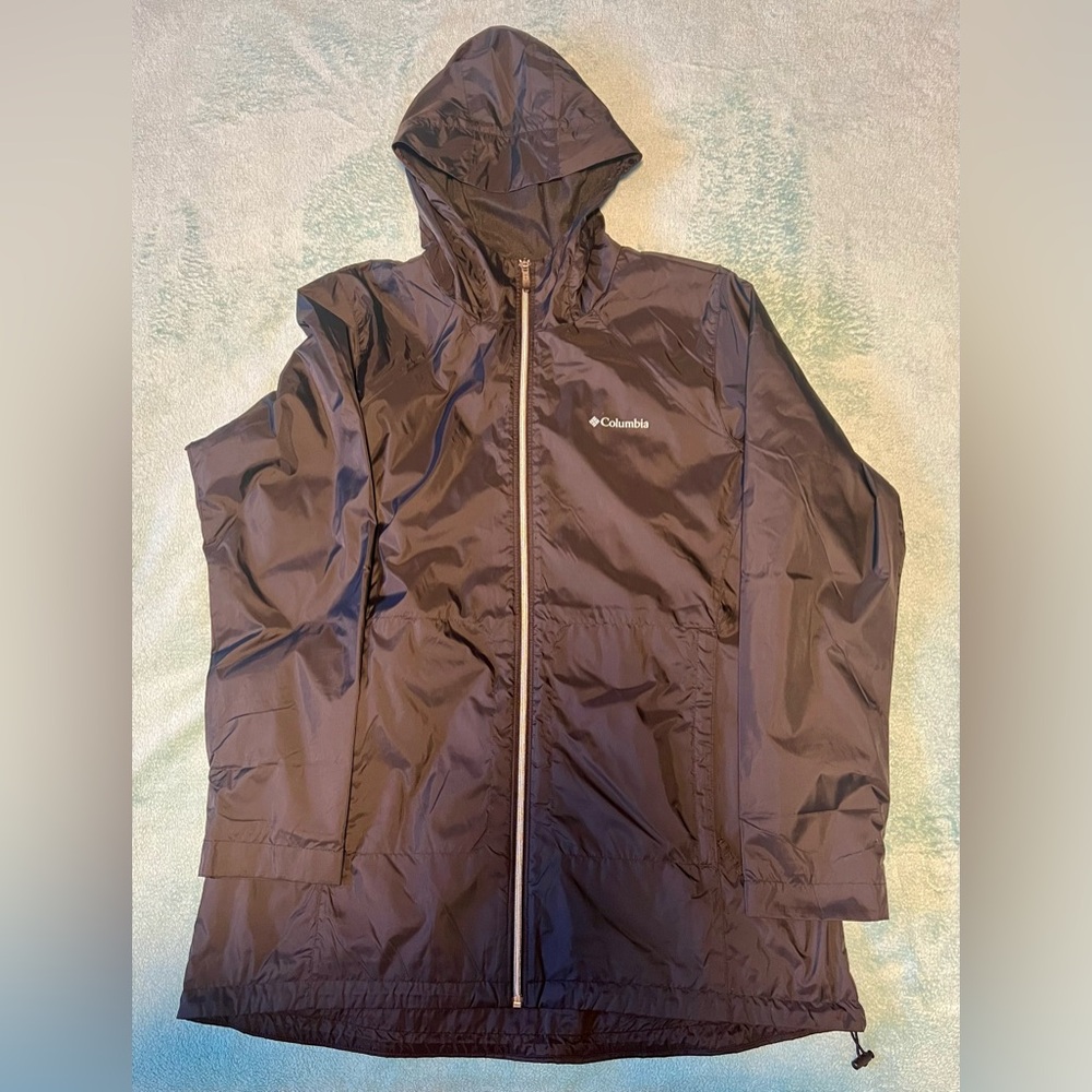 Columbia Black Hooded Windbreaker